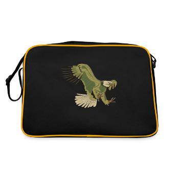 American Eagle camouflage colors - Retro Bag - black/gold - Back