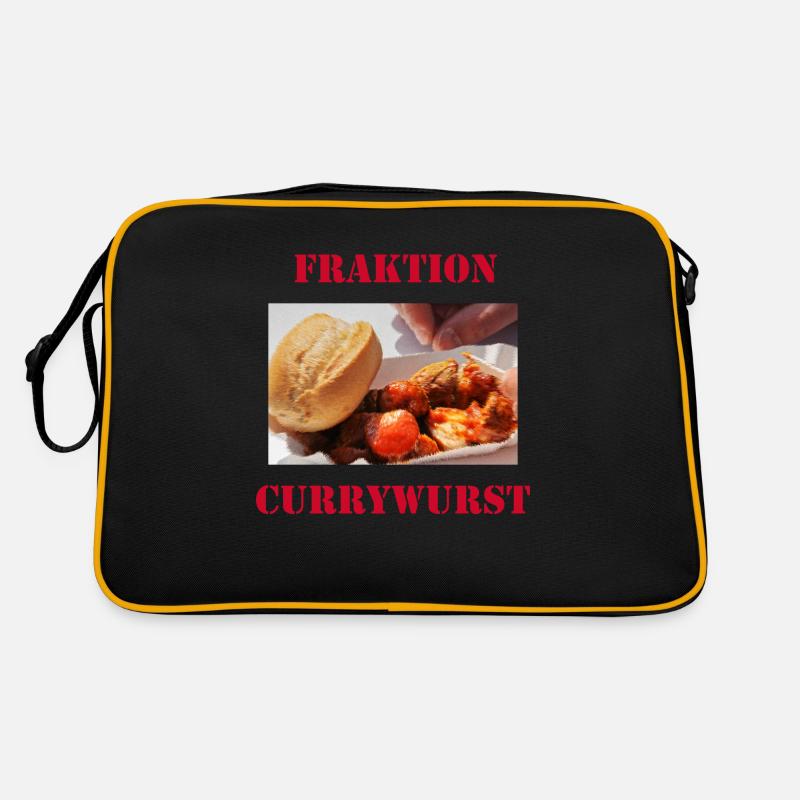 Fraktion Currywurst - Retro Tasche - Schwarz/Gold