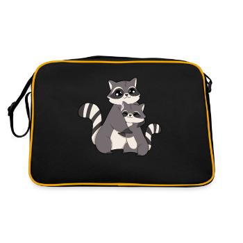 Hug Raccoon - Retro Bag - black/gold - Back
