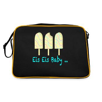 Eis Eis Baby - Retro Tasche - Schwarz/Gold - Hinten