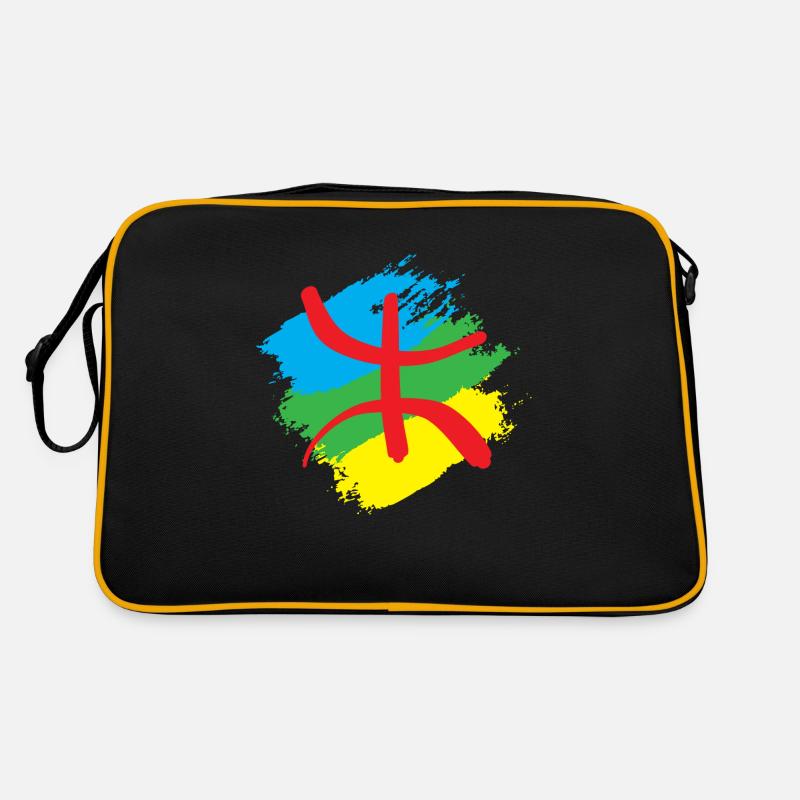Stilisierte Amazigh-Flagge Retro Tasche