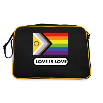Fierté Intersexe Inclusive Flag L’amour est l’amour - Sac Retro - noir/or - Dos