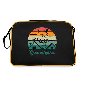 Good neighbor BW - Retro Bag - black/gold - Back