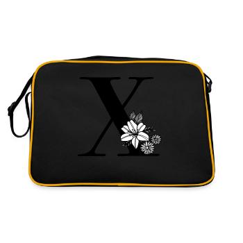 Lettre X - Sac Retro - noir/or - Dos