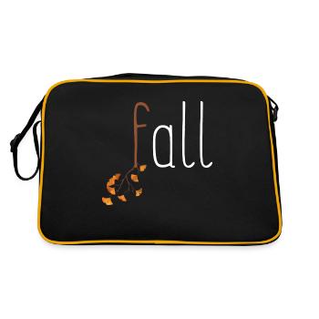 Feuille Automne Arbre Orange Automne Feuilles Saison - Sac Retro - noir/or - Dos