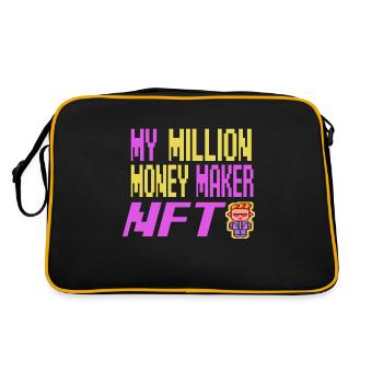 Million Money Maker funny NFT Cryptocurrency - Retro Bag - black/gold - Back