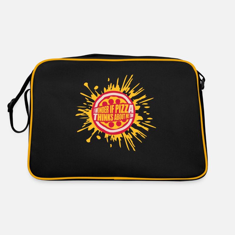 pizza thinks about me Retro Bag