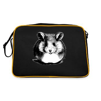 Hamster mignon animal rongeur animaux drôle animal 11 - Sac Retro - noir/or - Dos