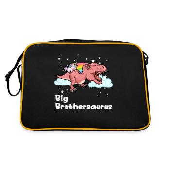 Frère frère frère Brother I cadeau - Sac Retro - noir/or - Dos