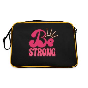 BEST 2023 QUOTES Be Strong - Sac Retro - noir/or - Dos