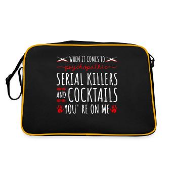 True Crime Serial Killers and Cocktails, Murderino - Retro Bag - black/gold - Back