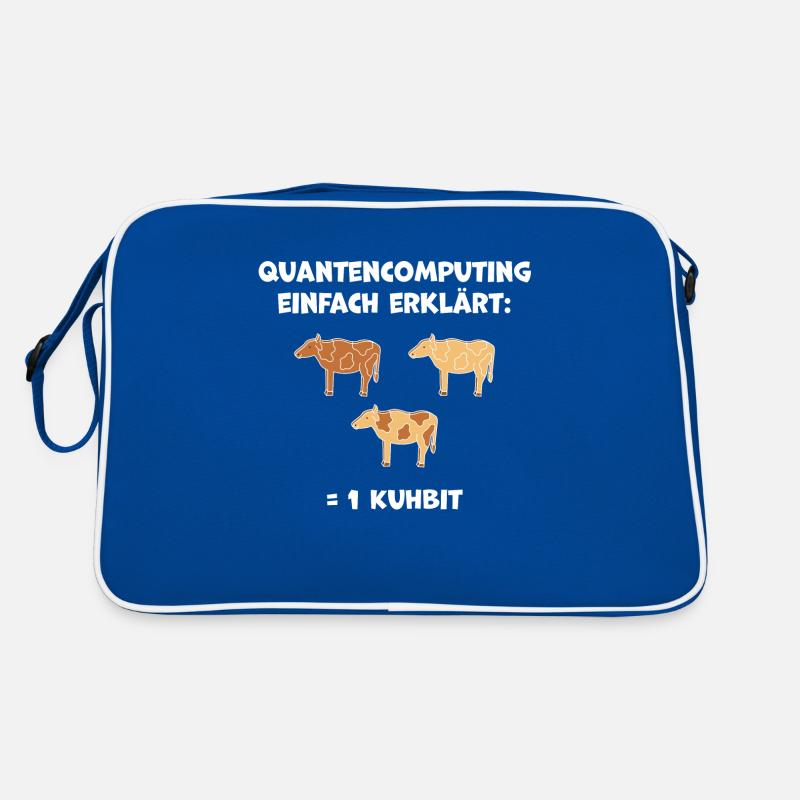 Quantencomputing mit Kühen Lustig Geschenk Kuhbit Retro Tasche
