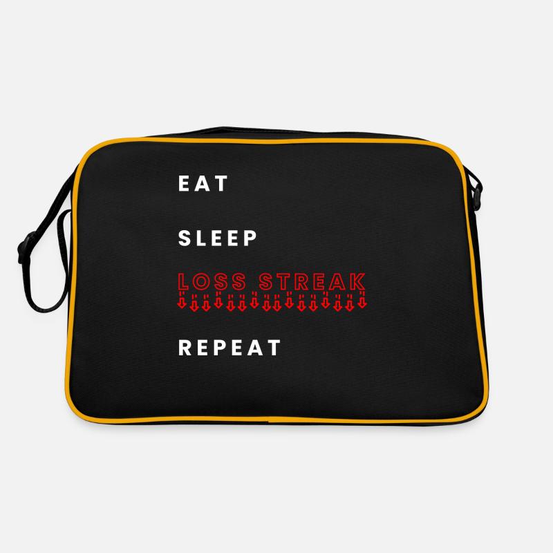 Manger la série de perte de sommeil répéter - Sac Retro - noir/or