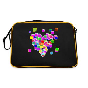 Cœur de pixel - Sac Retro - noir/or - Dos