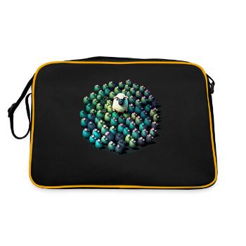 Le troupeau de moutons - Sac Retro - noir/or - Dos