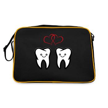 Teeth in love - Retro Bag - black/gold - Back