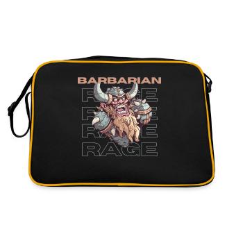 Barbarian in RPG Ready To Rage - Retro Bag - black/gold - Back