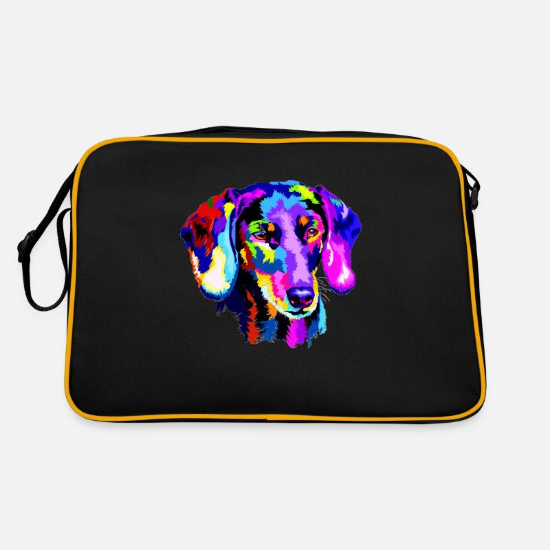 Stylized dachshund Retro Bag