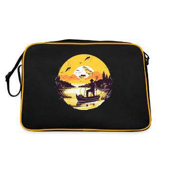 Le pêcheur au chapeau - Sac Retro - noir/or - Dos