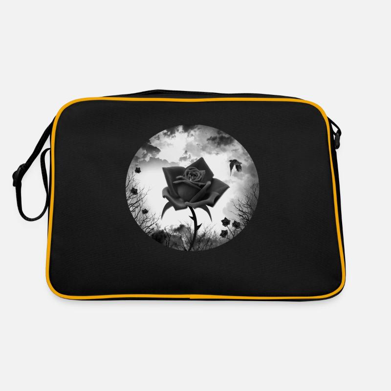 Rose noire gothique gothique Sac Retro