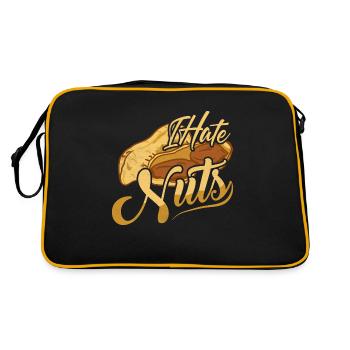 Je déteste les noix Conscience allergique aux noix - Sac Retro - noir/or - Dos