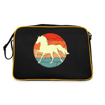 Vintage Retro Horse Sunset pour les amateurs de chevaux - Sac Retro - noir/or - Dos