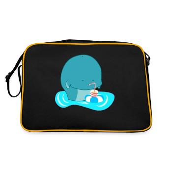 Sommer - Retro Tasche - Schwarz/Gold - Hinten