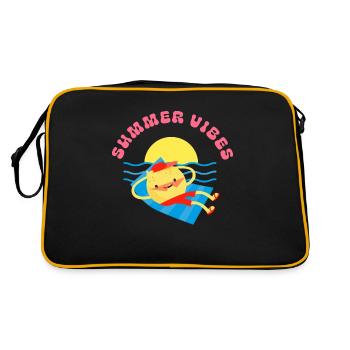Sommer - Retro Tasche - Schwarz/Gold - Hinten