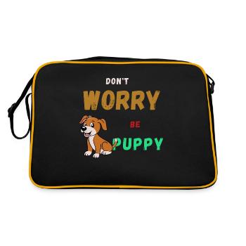 Don't worry, be happy - Retro Bag - black/gold - Back