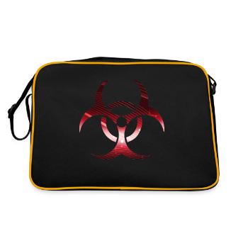 Biohazard rot - Retro Tasche - Schwarz/Gold - Hinten