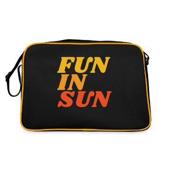 FUN IN SUN - Retro Tasche - Schwarz/Gold - Hinten