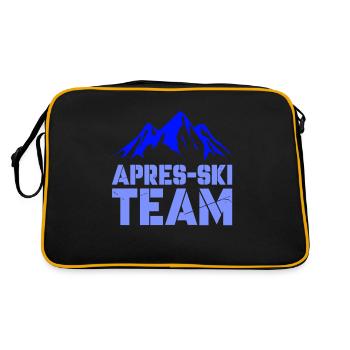berge apres ski - Retro Tasche - Schwarz/Gold - Hinten