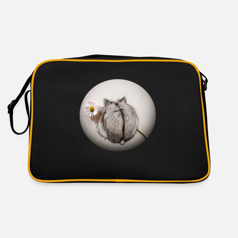 Ouzimade - Retro Tasche - Schwarz/Gold