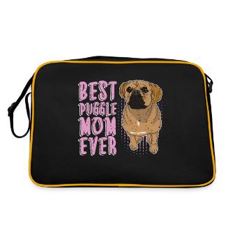 Best Puggle Mom Dogs Mother's Day Gift Puggle - Retro Bag - black/gold - Back