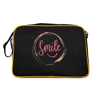 SMILE - Retro Bag - black/gold - Back