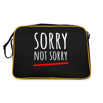 Sorry Not Sorry. Ironic and funny design - Retro Bag - black/gold - Back
