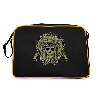 American Native Tomahawk - Retro Tasche - Schwarz/Gold - Hinten