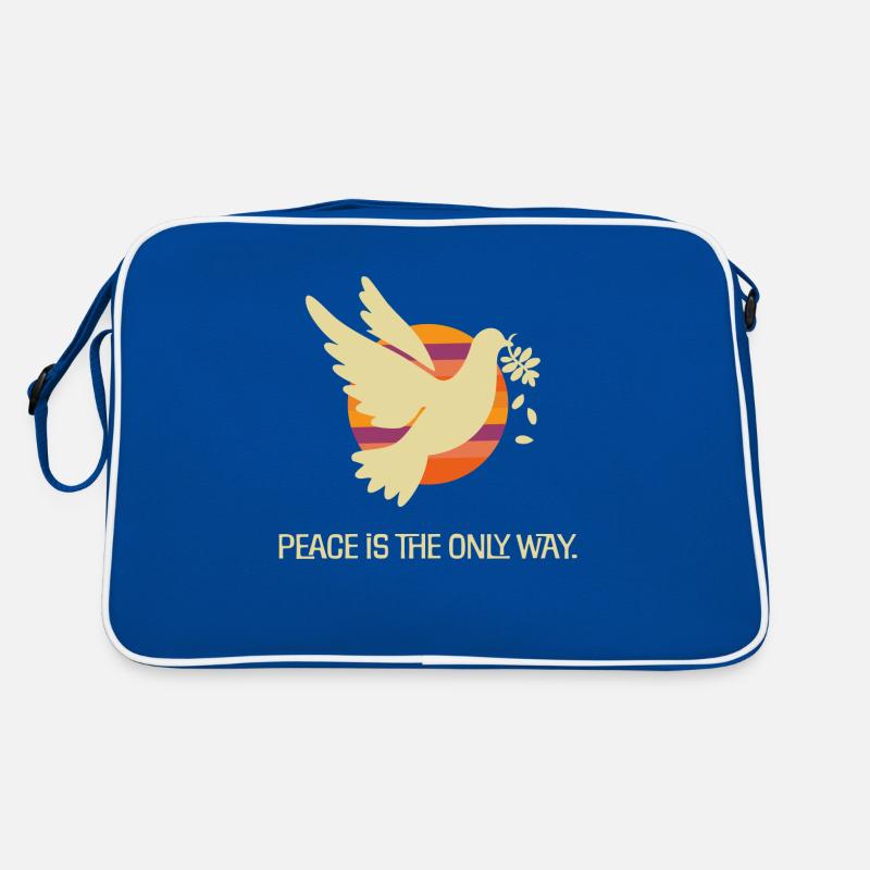 friedenstaube herbstfarben statement frieden 2 Retro Tasche