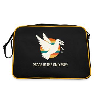Déclaration de la Colombe de la Paix contre la guerre - Sac Retro - noir/or - Dos
