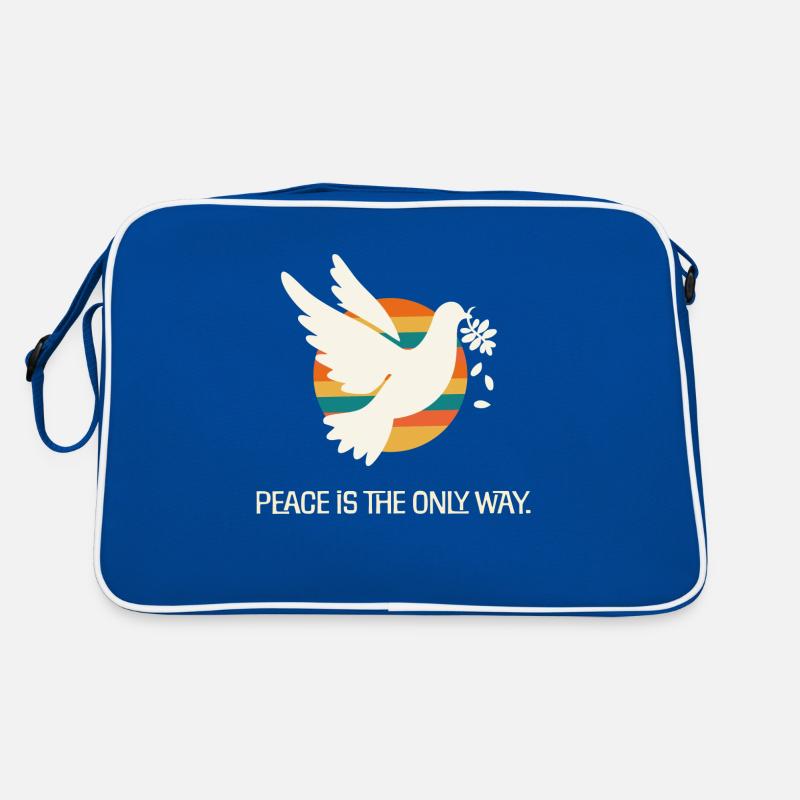 Friedenstaube Statement gegen Krieg Retro Tasche