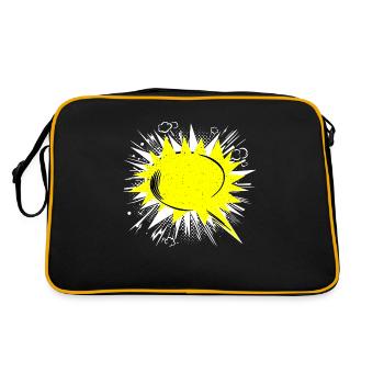 Sprechblase Personalisierbar - Retro Tasche - Schwarz/Gold - Hinten