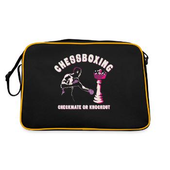 Chess Boxing - Checkmate or Knockout Chess Boxing - Retro Bag - black/gold - Back