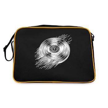 LP Vinyl - Retro Tasche - Schwarz/Gold - Hinten