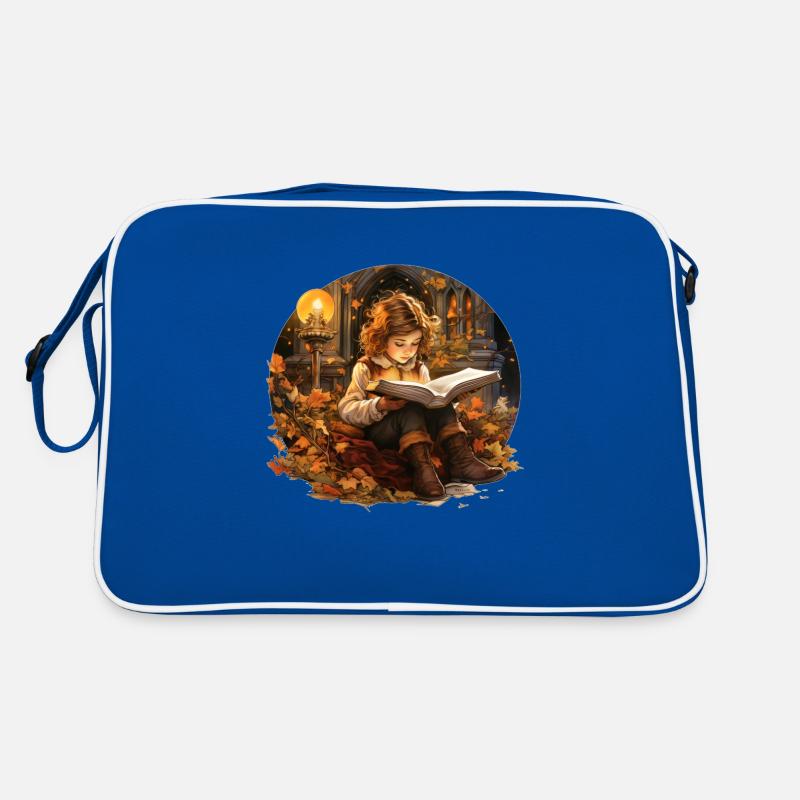 lesendes Kind Retro Tasche