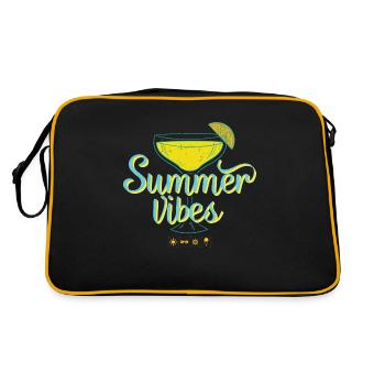 Fresh design summer vibes with a nice cocktail - Retro Bag - black/gold - Back