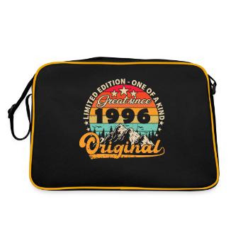 Millésime Né(e) 1996 Cadeau Anniversaire. - Sac Retro - noir/or - Dos