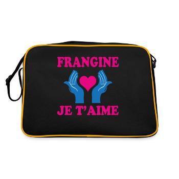 FRANGINE JE T AIME - Sac Retro - noir/or - Dos