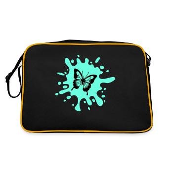 Papillon éclaboussures de couleur - Sac Retro - noir/or - Dos