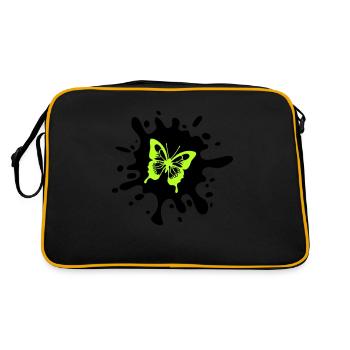 Papillon éclaboussures de couleur - Sac Retro - noir/or - Dos