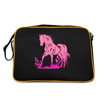 Cowboy Funny Cowboy Hat Wild Western Rodeo Texas - Retro Bag - black/gold - Back